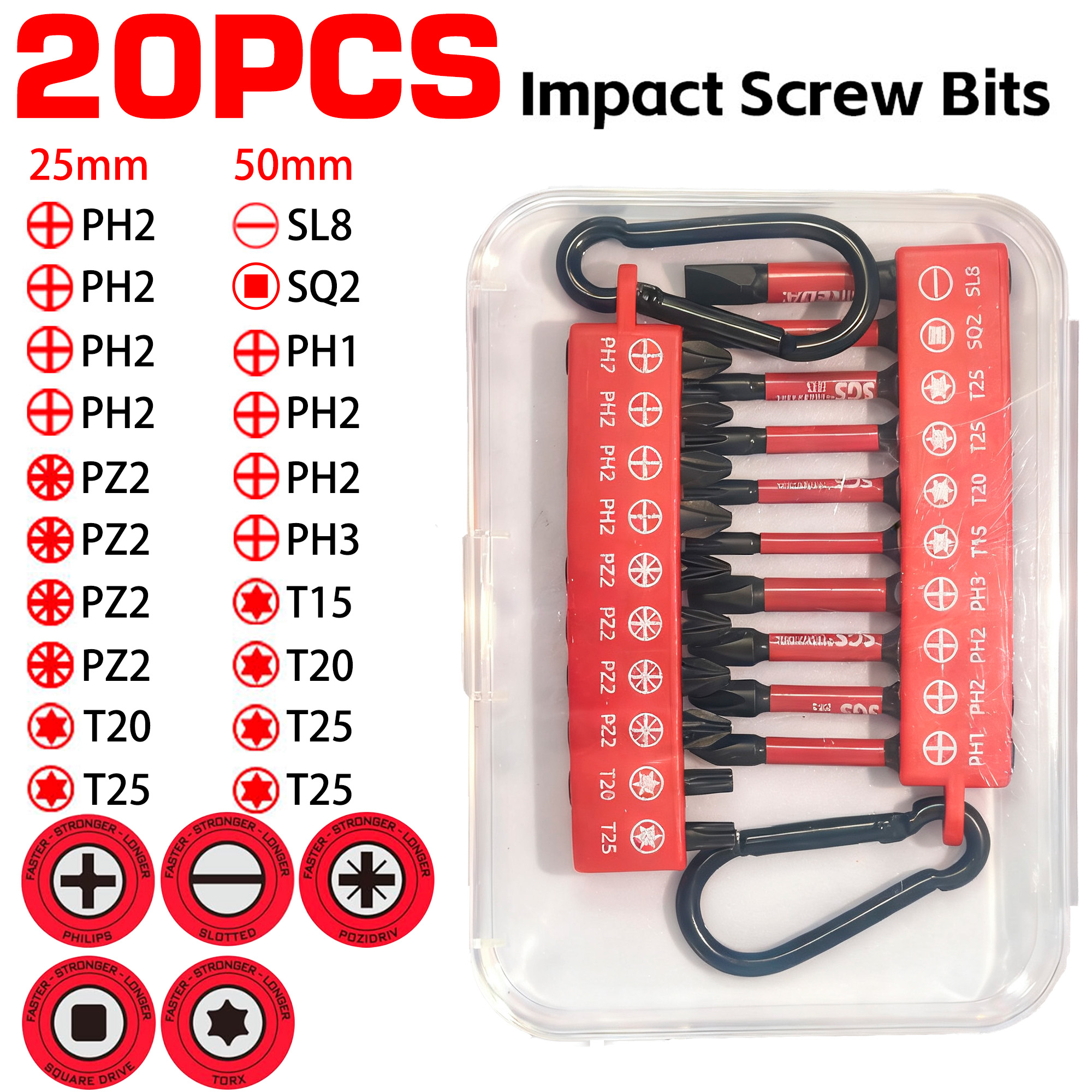 Home Automation Industry - High-Torque Precision Impact Bit Set, S2