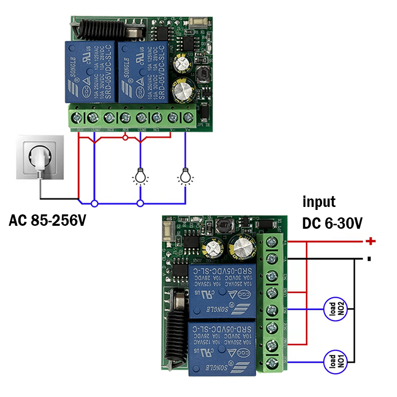 DC 9V 12V 24V AC 85-250V 2CH R - 433Mhz Receiver Module 리뷰 및 가격