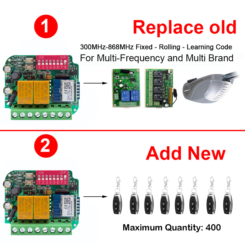 Universal Tuya WiFi Switch Gar - 433Mhz Receiver Module 리뷰 및 가격
