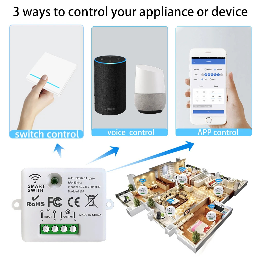 KEBIDU WIFI Mini Switch Tuya S - Home Automation Panel Diy 리뷰 및 가격