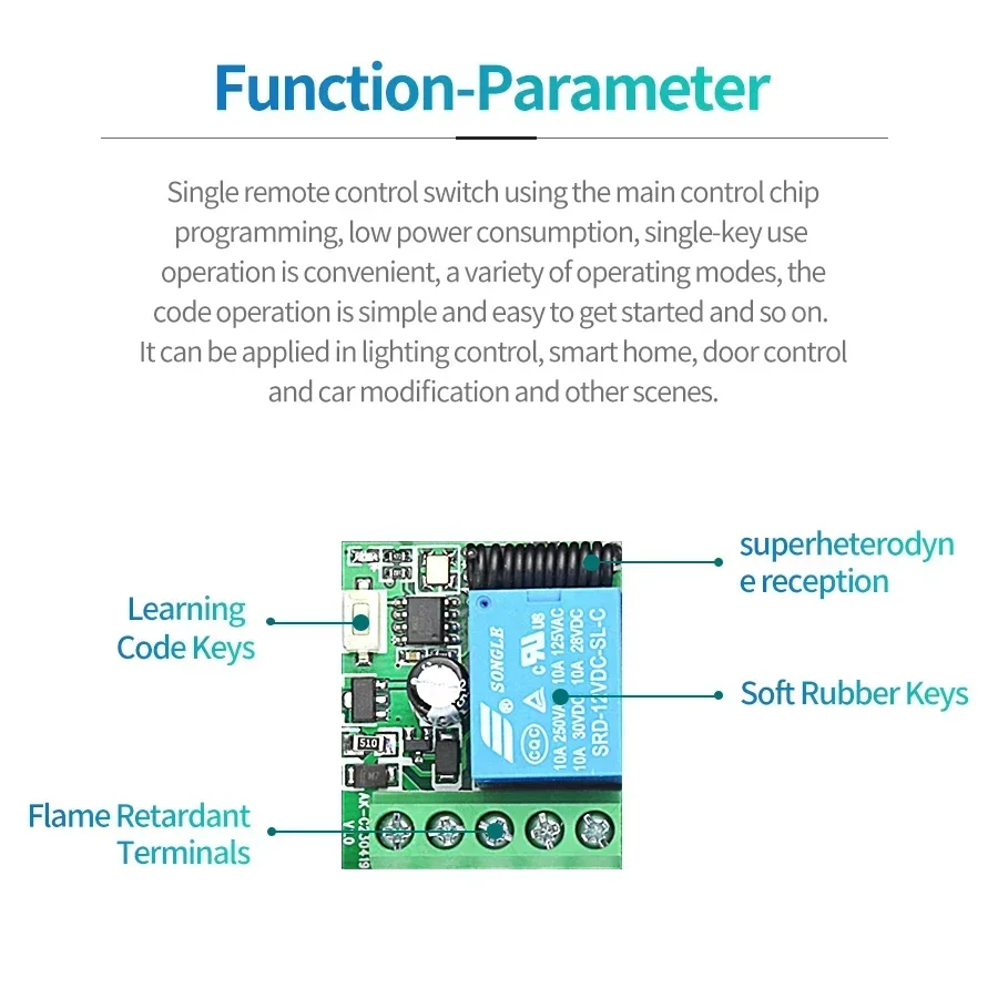DC 12V Remote Control Smart Sw - 433Mhz Receiver Module 리뷰 및 가격