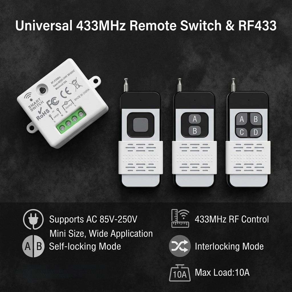 220V 1CH Wireless Remote Contr - 433Mhz Receiver Module 리뷰 및 가격