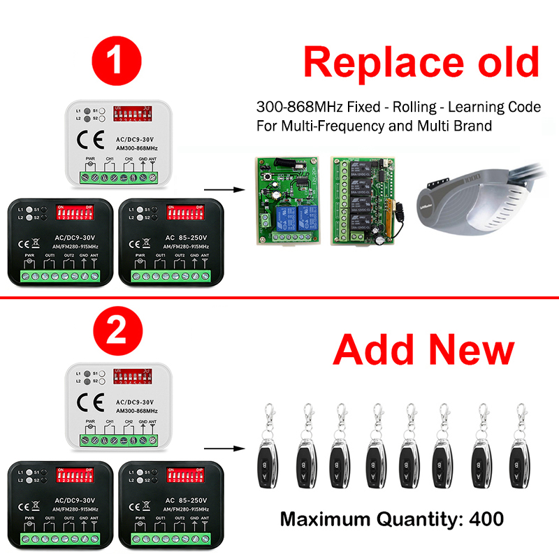 Works With Tuya Wifi 300-868MH - 433Mhz Receiver Module 리뷰 및 가격
